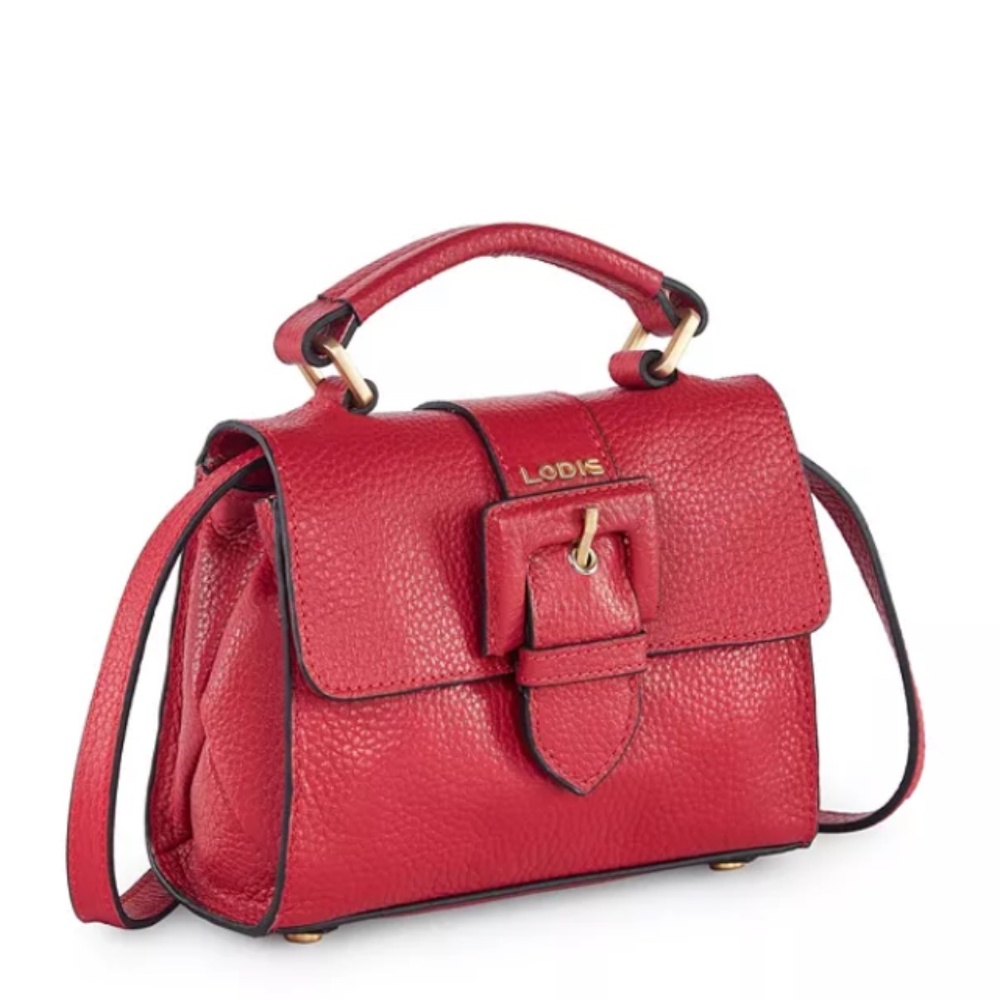 NWT! Women's Lodis "Addison" Red Designer Leather Mini Purse - Picture 4 of 16